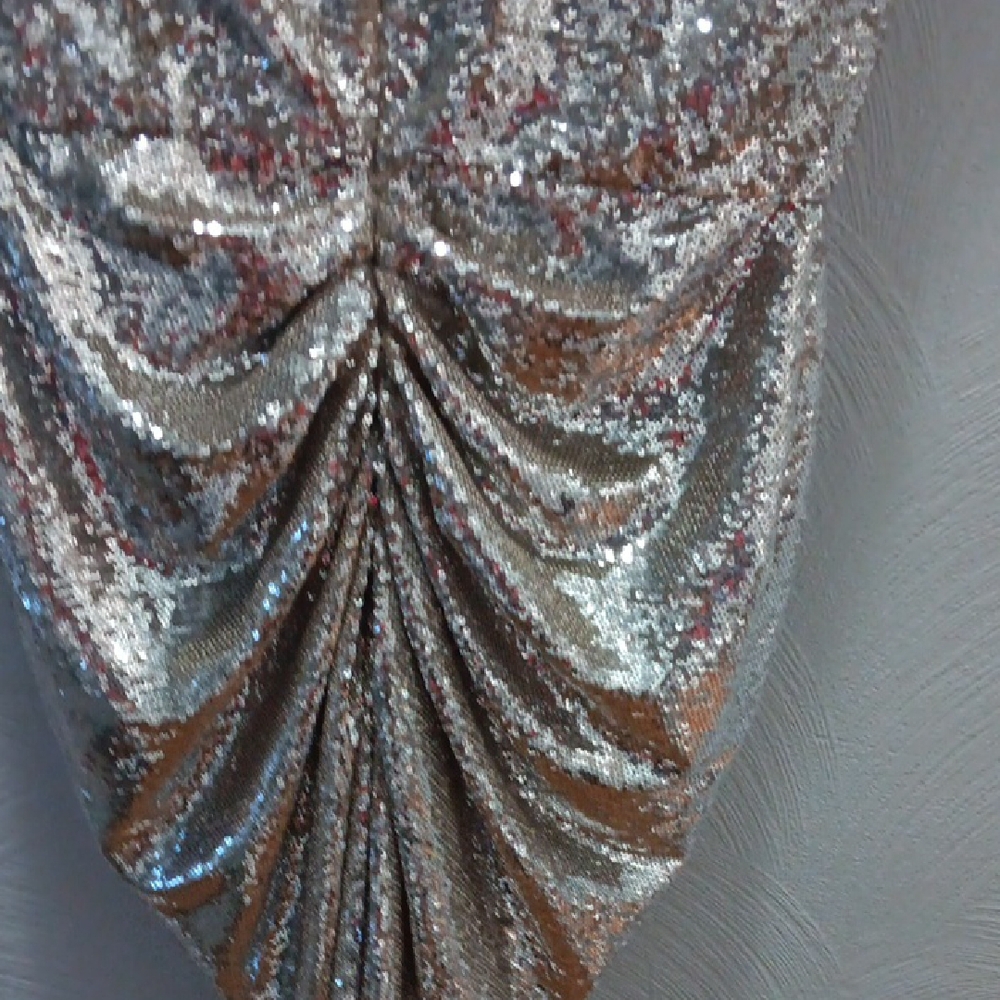 LBV Silver Sequin Dress  4 NWT - Picture 5 of 6